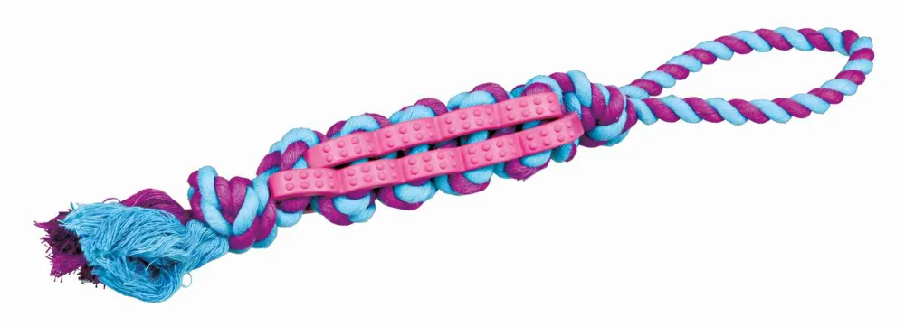 6021153 Trixie Denta Fun двойная палочка на канате для чистки зубов, 4×37см — изображение 1