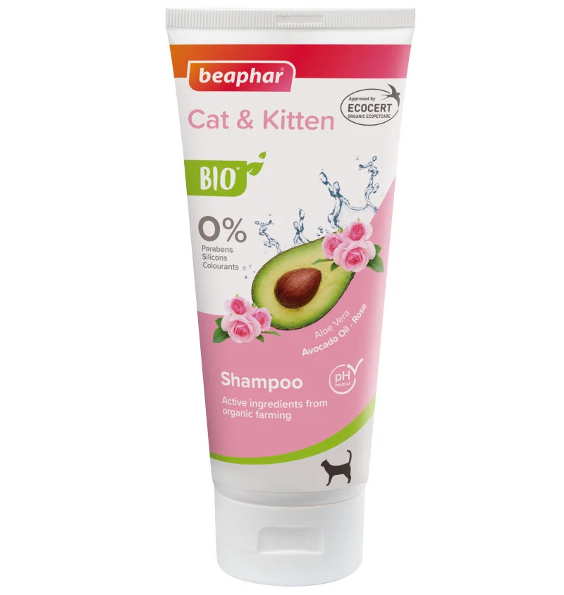 6021194 Beaphar Bio Shampoo шампунь для кошек и котят, с запахом авокадо 200 м — изображение 1