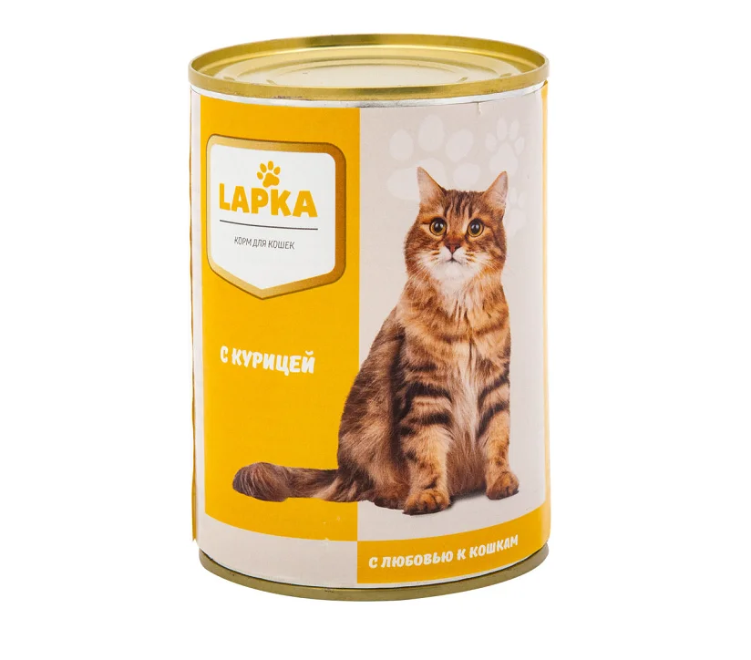 6021278 Lapka влажные консервы для кошек с курицей, 415 г — изображение 1