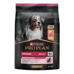 Qızılbalıq və düyü ilə həssas dəriyə malik yetkin orta ölçülü itlər üçün Pro Plan Orta Yetkin Həssas Dəri, 3 kq