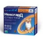 Нексгард Спектра жевательная таблетка для собак весом от 2 до 3,5 кг, 1 шт