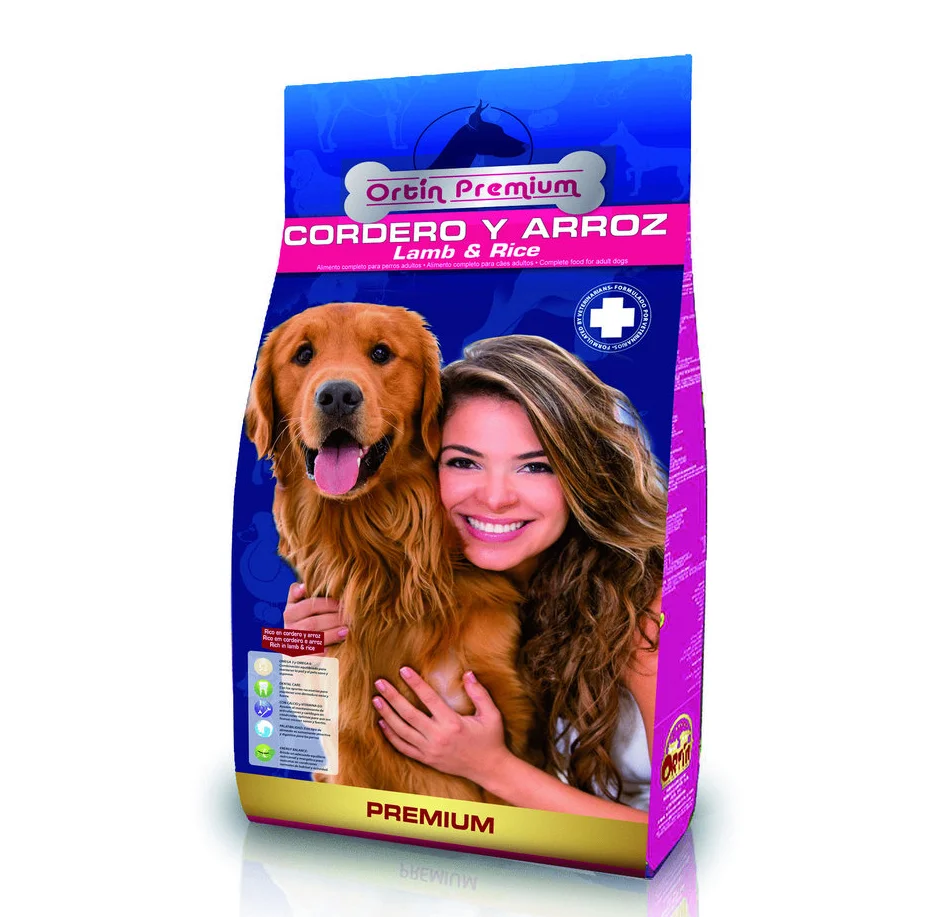 60217190 Ortin Premium Cordero Y Arroz сухой корм для взрослых собак всех пород с ягненком и рисом (целый мешок 15 кг) — изображение 1