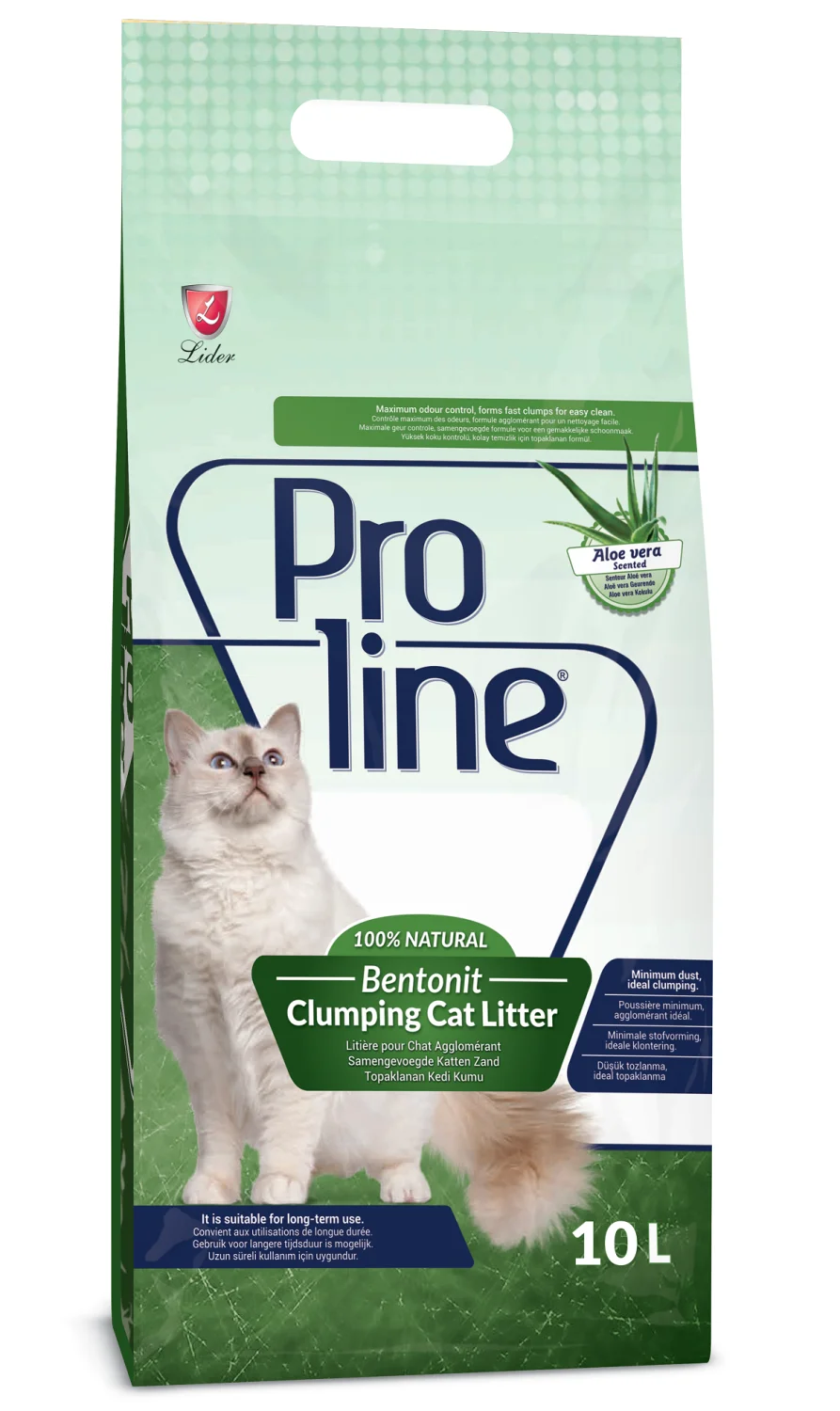 6021981 Proline комкующийся наполнитель с ароматом алое вера, 10 л — изображение 1