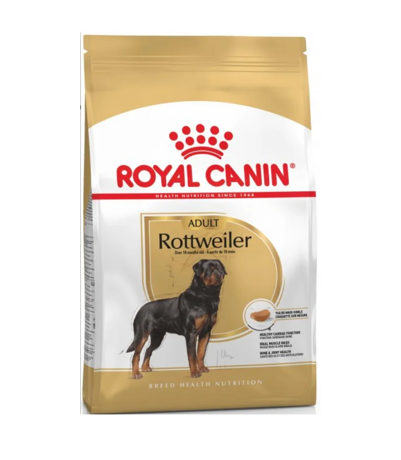 60220140 Royal Canin Rottweiler 18 aydan yuxarı yetkin itlər üçün quru yem (12 kq-lıq çanta) - Şəkil 1