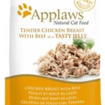 Applaws Tender Chicken with Beef влажный корм для кошек, кусочки курицы и говядины в желе, 70 г