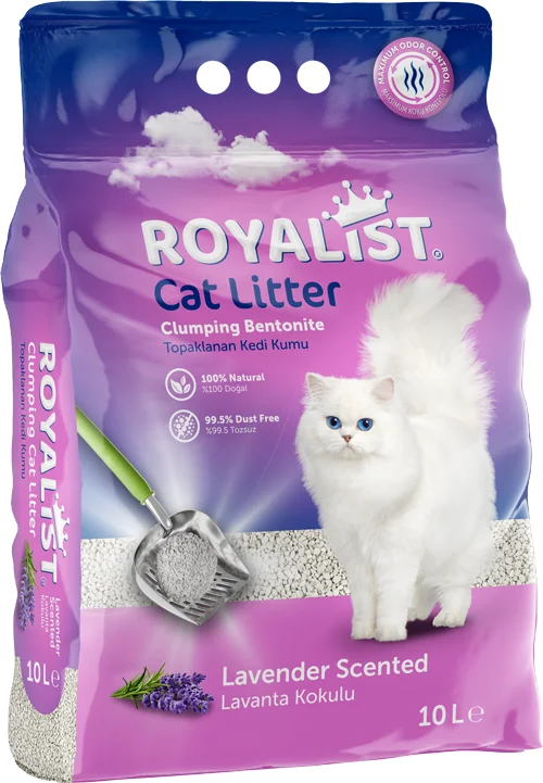 6022206 Royalist Cat Litter комкующийся наполнитель с ароматом лаванды, 10 л — изображение 1
