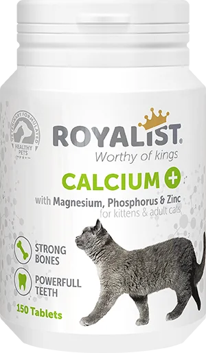 6022306 Royalist кальций для котят и взросых кошек, для укрепления зубов и костей 150 таб. — изображение 1