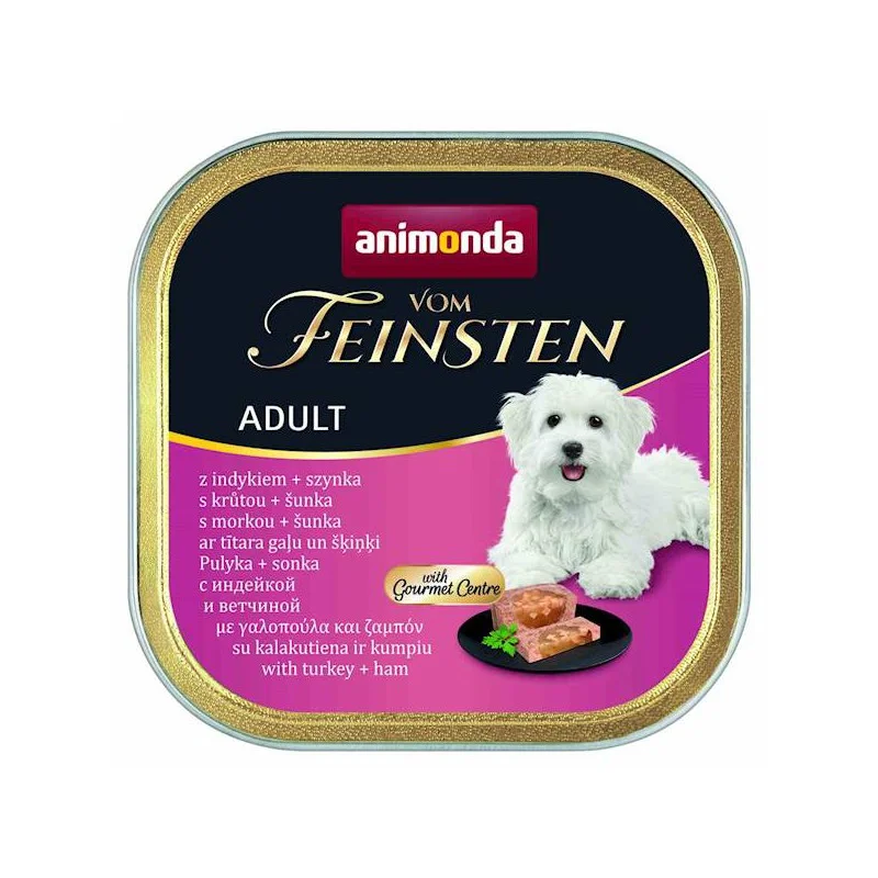 6022312 Vom Feinsten консервы для взрослых собак с индейкой и ветчиной желе в паштете, 150 гр — изображение 1