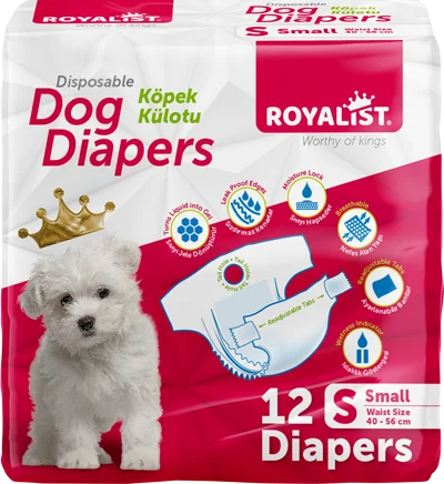 6022322 Royalist подгузники для собак, размер S 40×56 см, 12 шт — изображение 1