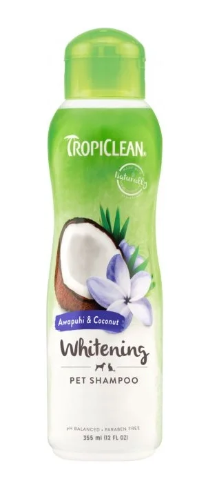 6022372-2 TropiClean шампунь для белой шерсти для собак и кошек, имбирь и кокос 355 мл — изображение 1