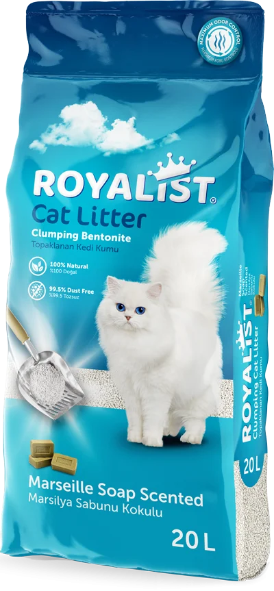 6022388 Royalist Cat Litter комкующийся наполнитель с ароматом марсельского мыла, 20 л — изображение 1