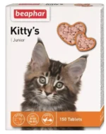Beaphar Kittyʼs Junior, pişik balaları üçün biotin, taurin və protein tərkibli qida əlavəsidir (150 tablet).