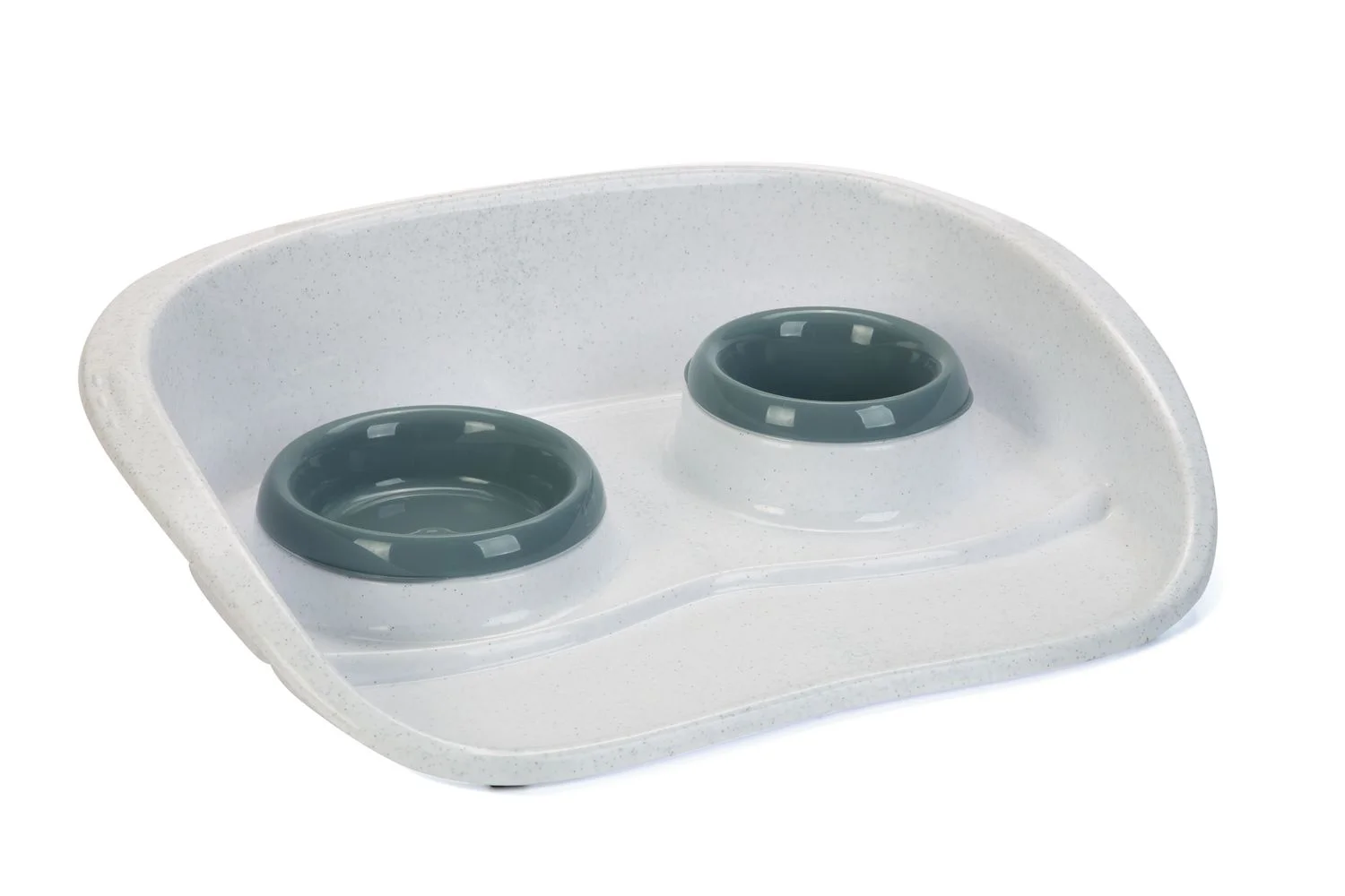 6022490 Stefanplast миски на подносе для собак 46×35×11 см, серый — изображение 1