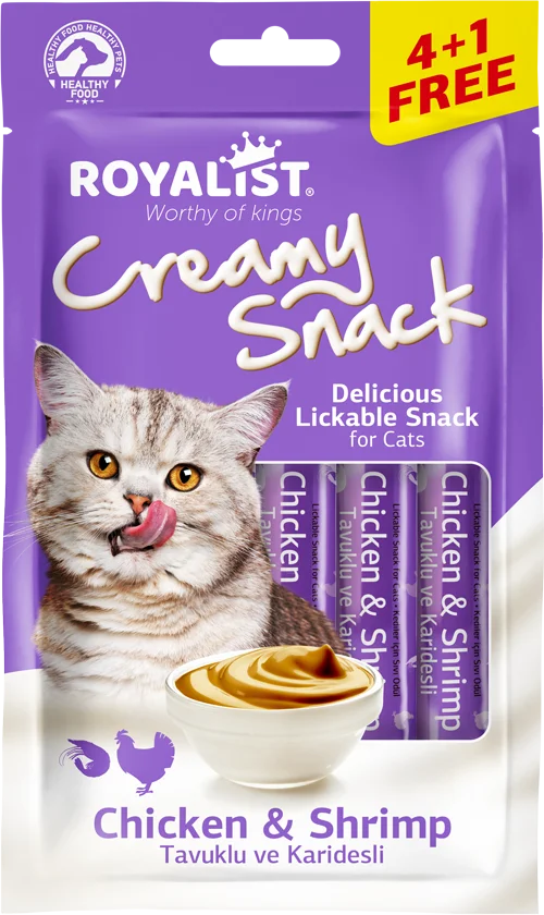 6022517 Royalist лакомство для взрослых кошек с курицей и криветками в жидком виде 75 г — изображение 1