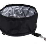 Amiplay складная дорожная миска черная для собак размер S/M Ø19×9 см