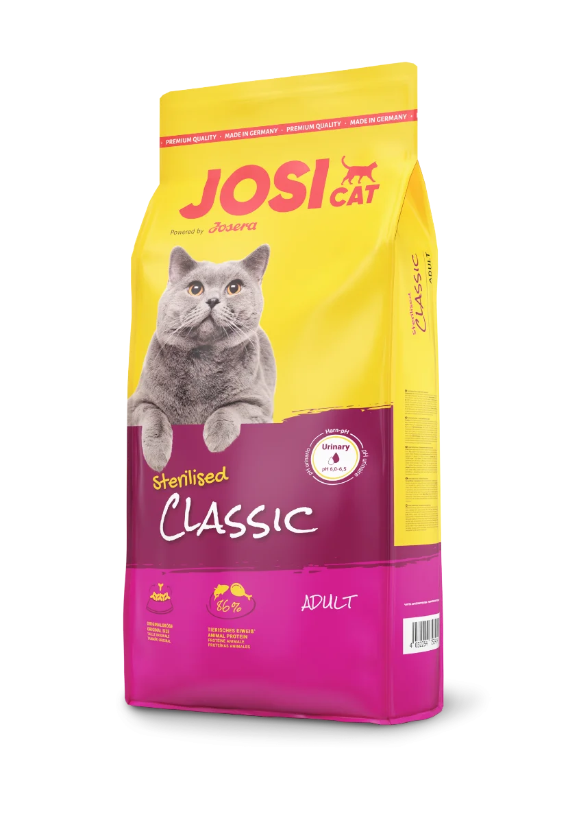 60225670 Josera JosiCat Classic Sterilised классический сухой корм для стерилизованных кошек и кастрированных котов (целый мешок 18 кг) — изображение 1