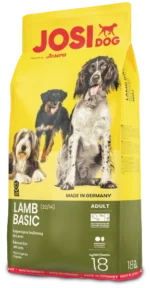 Josera JosiDog Lamb Basic, quzu əti (toplu) ilə bütün cinslərdən olan yetkin itlər üçün premium balanslaşdırılmış yemdir.