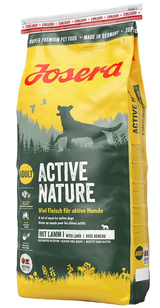 60225710 Josera Active Nature полноценный корм премиум класса для взрослых активных собак всех пород с ягненком (целый мешок 15 кг) — изображение 1