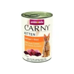 Carny Kitten Quş və Mal Əti ilə Balaca Balaları üçün Konservləşdirilmiş Yem, 400 q