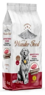 Wunder Food Yetkin itlər üçün mal əti və düyü ilə premium quru yem (toplu)