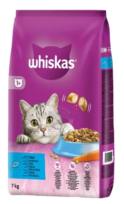 60226540 Whiskas сухой корм для кошек от 1 года с тунцом (целый мешок 7 кг) — изображение 1