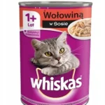 Whiskas Влажный корм для кошек от 1 года с говядиной в соусе 400 гр