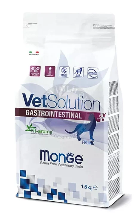 6022708 Monge VetSolution Cat Gastrointestinal полнорационный сухой диетический корм для кошек, для устранения симптомов расстройства пищеварения, 1,5 кг — изображение 1