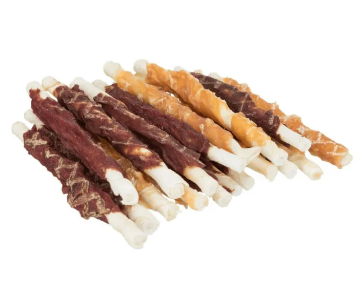 6022712 Trixie Denta Fun Cheüing Roll Mix лакомство для собак палочки-ассорти для чистки зубов 250 г — изображение 1