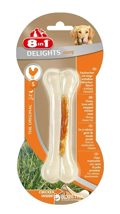 6022721 8in1 Chiken Bone Strong лакомство для собак куриная кость 55 г — изображение 1
