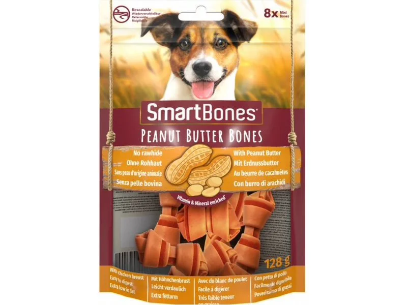6022726 Smart Bones Peanut Butter Bones лакомство для собак с арахисовым маслом 128 г — изображение 1
