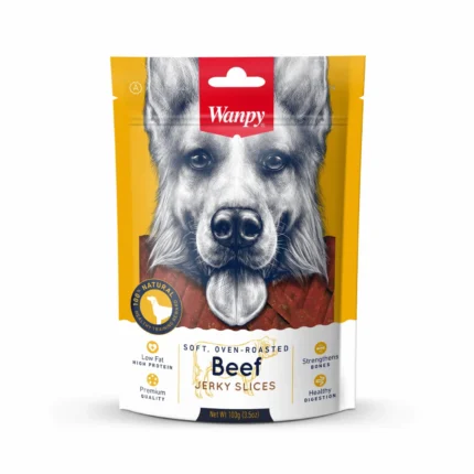 Wanpy Beef Jerky Slices лакомство для собак мягкие ломтики вяленой говядины 100 г