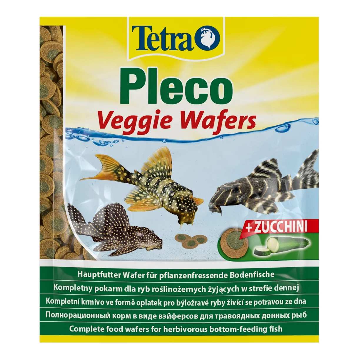 6022786 Tetra Pleco Veggie Wafers, 15 qramlıq bitki mənşəli dibdə yaşayan balıqlar üçün vafli şəklində tam bir yemdir. - Image 1
