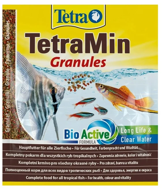 6022789 Tetra Min Granules bütün növ tropik balıqlar üçün tam yem 15 q - Image 1