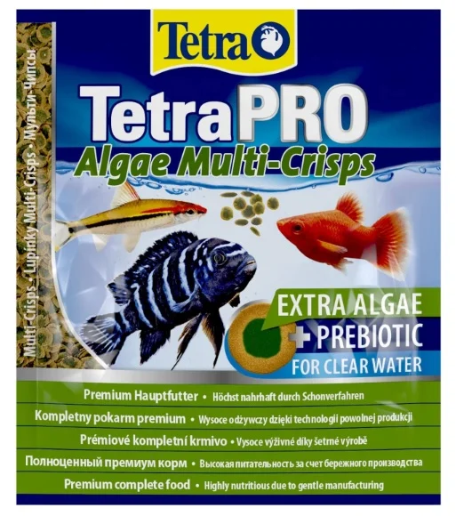 6022792 Tetra Pro Yosun Multi-Crisps, 12 qramlıq çips şəklində akvarium balıqları üçün tam premium yemdir. - Image 1