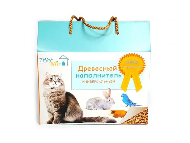 60227980 "Zoo Mir" универсальный древесный наполнитель (целый мешок 13 кг) — изображение 1