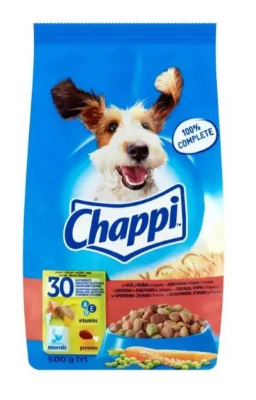 6022799 Chappi cухой корм для собак с говядиной и птицей 500 г — изображение 1