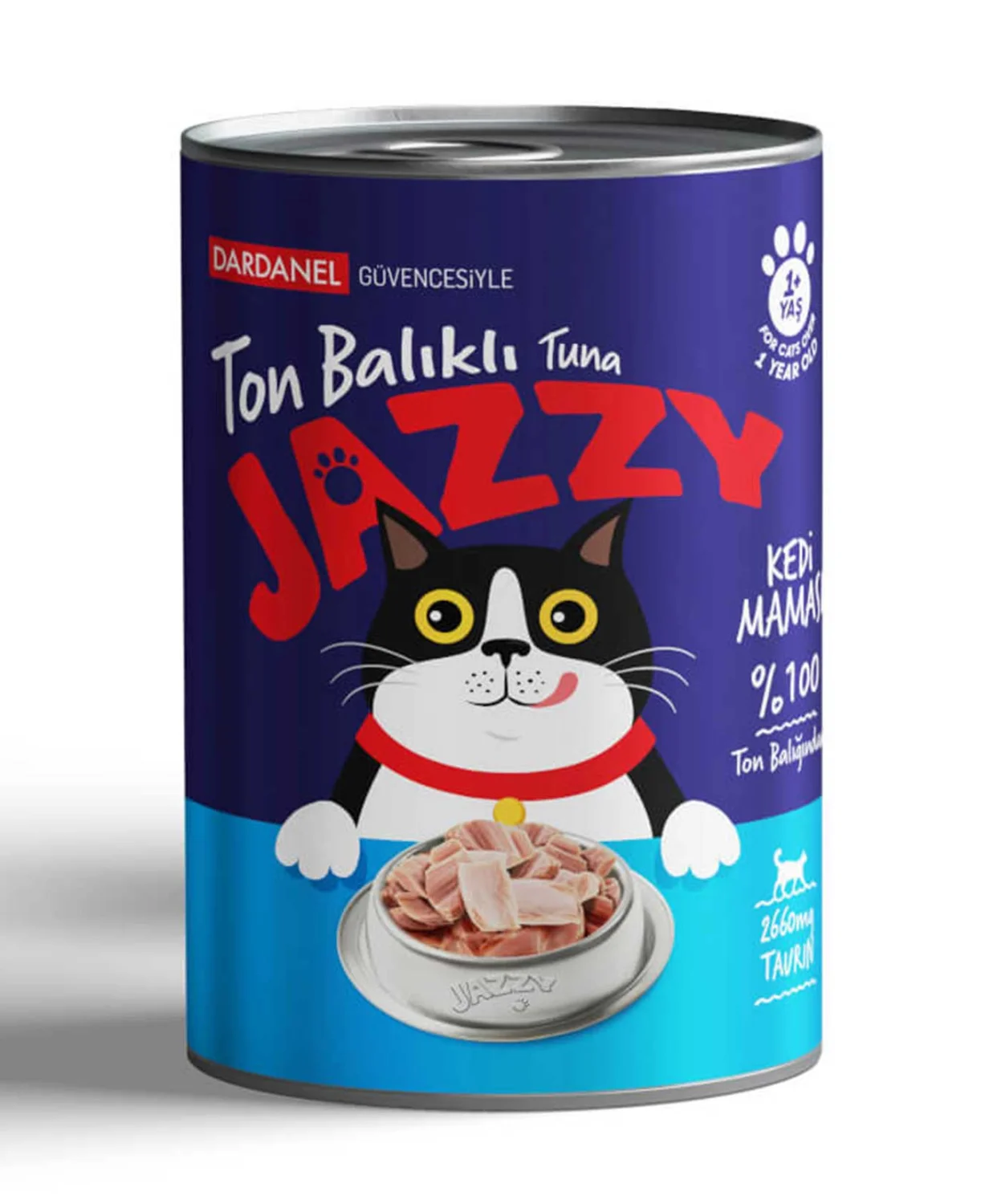 6022865 Dardanel Jazzy консервы для кошек с тунцом 400 г — изображение 1