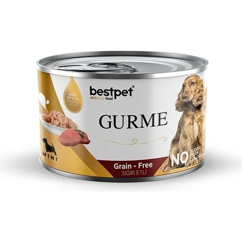 6022871 Bestpet Gurme Beef консервы в желе с говядиной для возрослых собак мелких пород 200 г — изображение 1