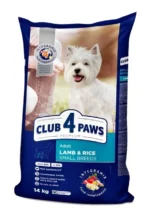 Club 4 Paws сухой корм для взрослых собак мелких пород с яненком и рисом (на развес)