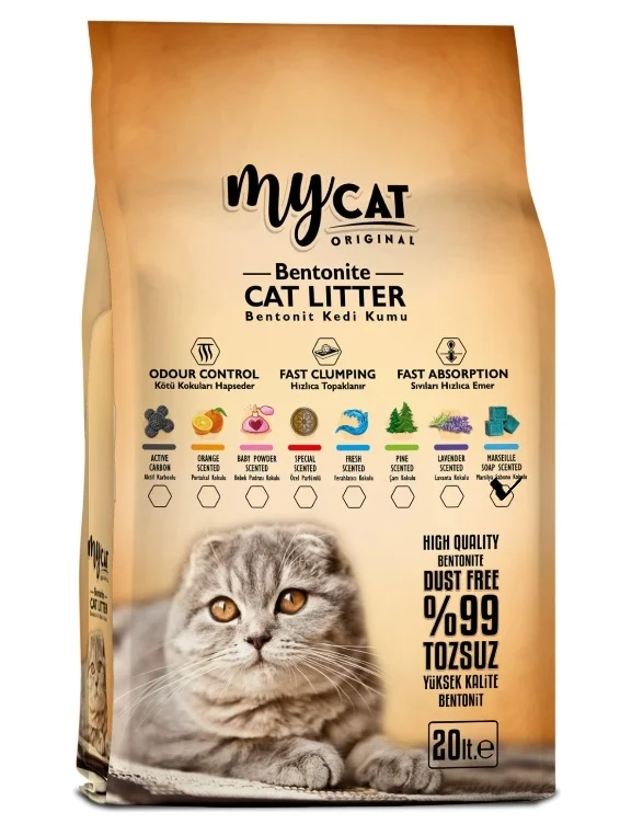 6022987 My Cat наполнитель с ароматом марсельского мыла 20 л — изображение 1