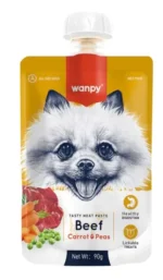 Wanpy Tasty Meat Paste Beef Carrot & Pea  itlər üçün ilə mal əti yerkökü və noxud g üçün paştet 90 