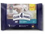 Club 4 Paws Kiçik və Orta Cinsli Yetkin İtlər üçün Jeleli Quzu Əti ilə Yaş Yem, 100 q (5+1 Xüsusi)
