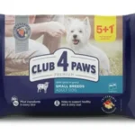 Club 4 Paws влажный корм для взрослых собак малых и средних пород с ягненком в желе, 100 г (Акция 5+1)