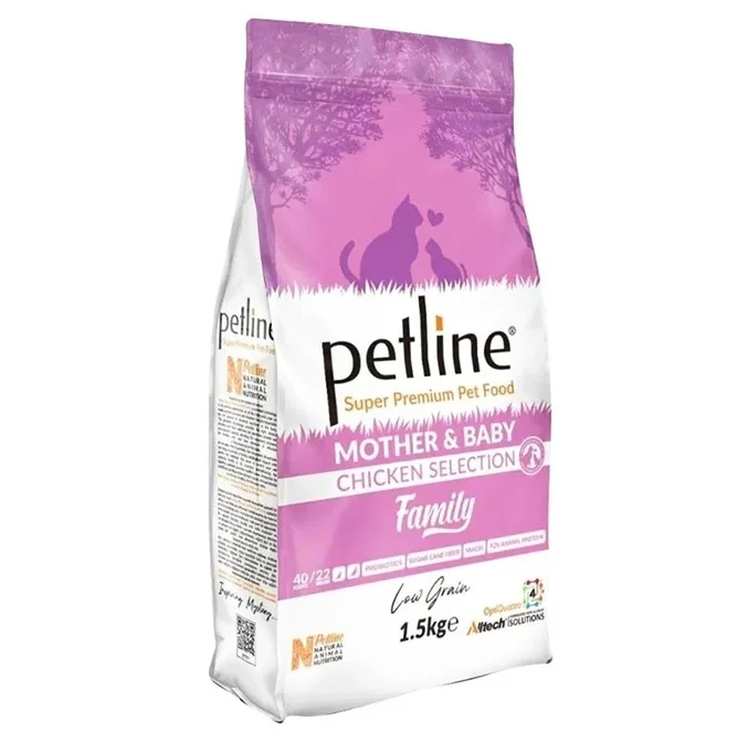 6023122 Petline Super Premium Mother Baby Cat Chicken Selection Family полноценный рацион для котят а так же для кошек в период беременности c курицей супер премиум качества 1.5 кг — изображение 1