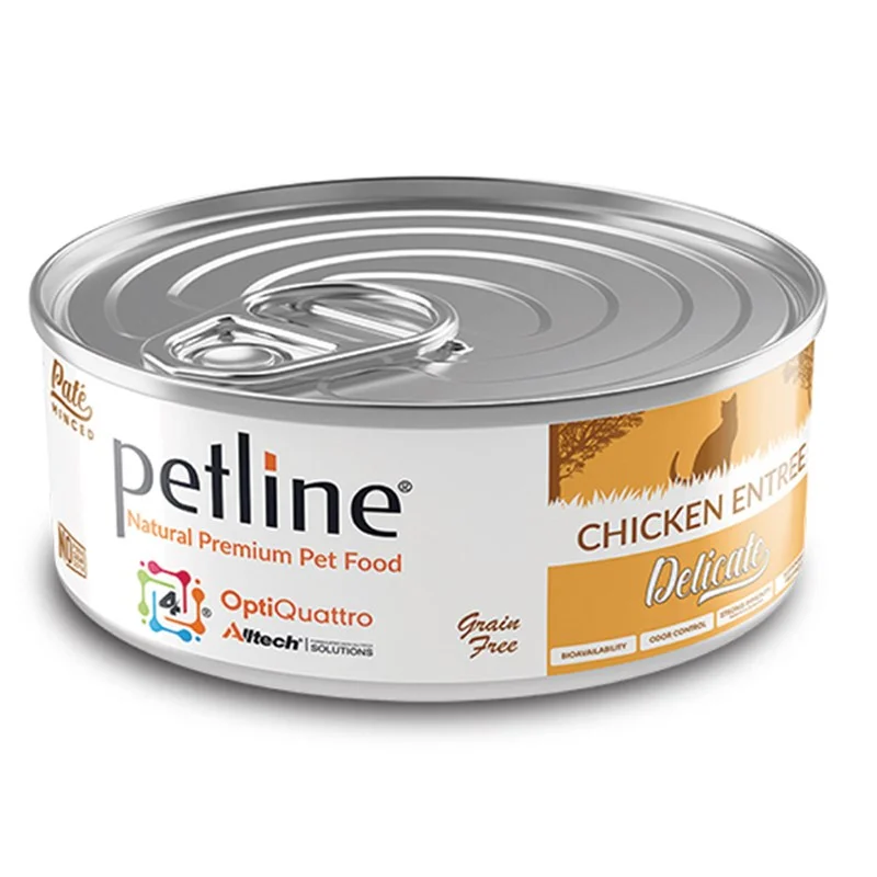 6023141 Petline Super Premium Adult Cat Chicken Entree Delicate беззерновой паштет для взрослых кошек c курицей супер премиум качества 80 г — изображение 1