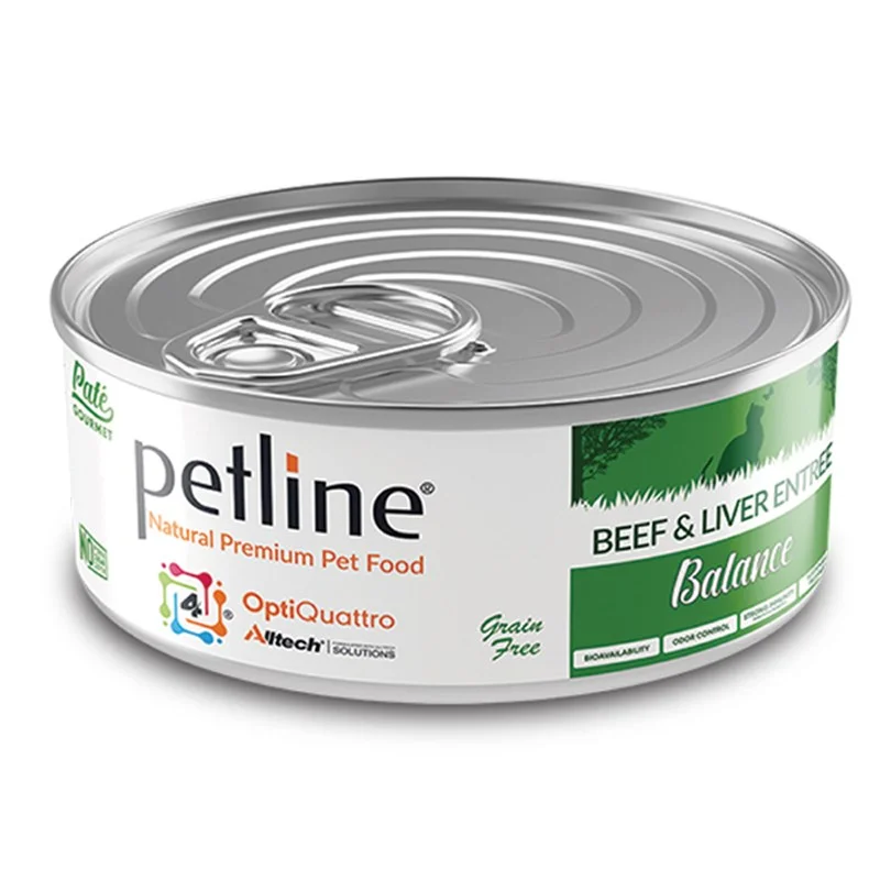 6023143 Petline Super Premium Adult Cat Beef & Liver Entree Balance беззерновой паштет для взрослых кошек с говядиной и печенью супер премиум качества 80 г — изображение 1