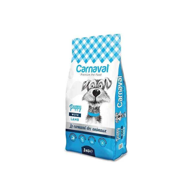 6023150 Carnaval Premium Puppy With Lamb сухой корм для щенков премиум класса с ягненком 3 кг — изображение 1