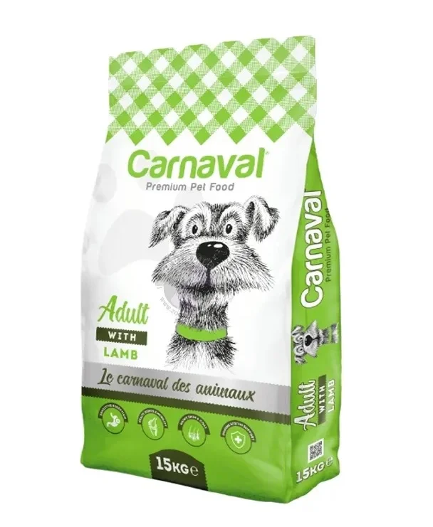 60231530 Carnaval Premium Adult Dog With Lamb сухой корм для взрослых собак премиум класса с ягненком (целый мешок 15 кг) — изображение 1