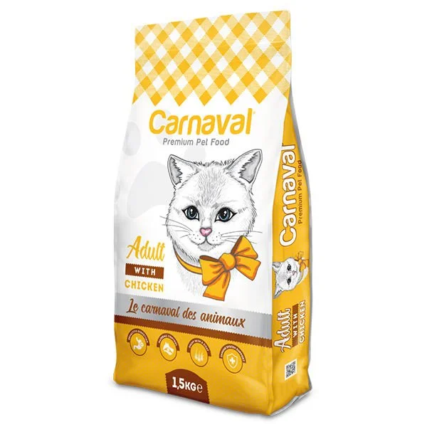 6023158 Carnaval Premium Adult Cat With Chicken сухой корм для взрослых кошек премиум класса с курицей 1.5 кг — изображение 1