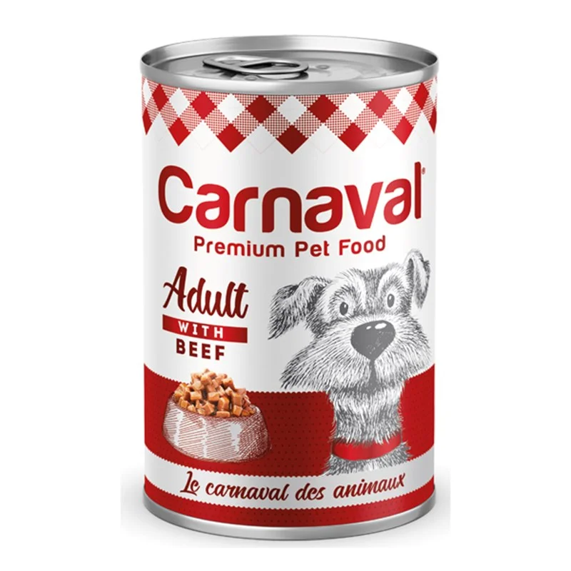 6023169 Carnaval Premium Adult Dog With Beef консервы для взрослых собак с говядиной в соусе премиум класса 400 г — изображение 1